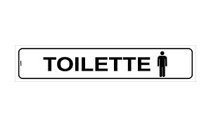 Placa de Sinalização Toalete Masculino para Porta