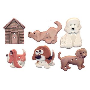 Botão Cachorro/Casinha