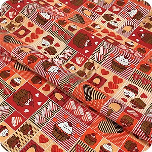 Tecido Oxford Estampado 1m X 1,47m Cupcake