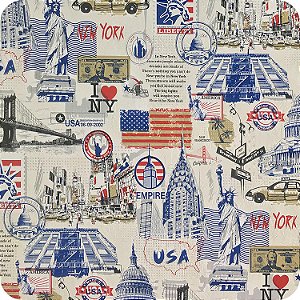 Corino Estampado No Metro Para Puffs Estofados Sofás New York