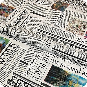 Corino Estampado No Metro Para Puffs Estofados Sofás Jornal