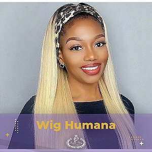 HEADBAND - WIG COM FAIXA LOIRA 613 - CABELO HUMANO