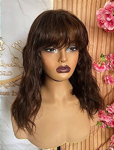 LACE DE CABELO HUMANO CASTANHO CHOCOLATE 40CM