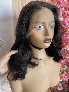 Lace Humana FIO BRASILEIRO Lisa 40cm 200% de densidade corte arredondado