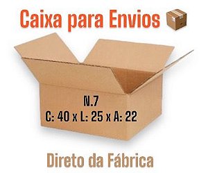 Caixa de Papelão Envios / Ecommerce N.7 - 40x25x22