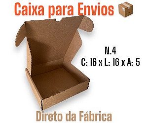Caixa de Papelão Envios / Ecommerce  N.4 - 16x16x5