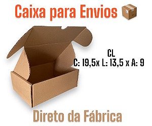 Caixa de Papelão Envios CL - 19,5x13,5x9