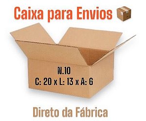 Caixa de Papelão Envios / Ecommerce  N.10 - 20x13x6