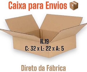 Caixa de Papelão Envios / Ecommerce N.19 - 32x22x5