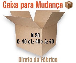 Caixa de Papelão Mudança e Transporte N.20 - 40x40x40