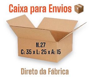 Caixa de Papelão Envios / Ecommerce N.27 - 35x26x15,5