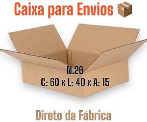 Caixa de Papelão Envios / Ecommerce N.26 - 60x40x15