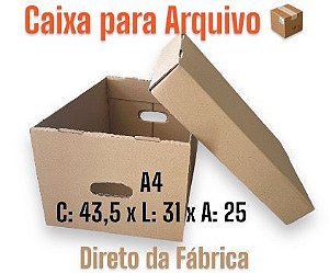 Caixa de Papelão Mudança e Transporte A4 - 43,5x31x24,5