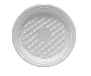 Prato Raso 15cm Branco para Sobremesa Bolos Festas com 10 unidades
