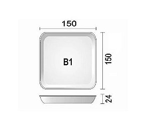 Bandeja Isopor B1 Rasa 100 unidades
