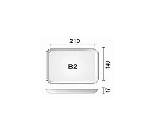 Bandeja Isopor B2 Rasa 100 unidades