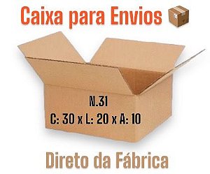 Caixa de Papelão Envios / Ecommerce N.31 - 30x20x10