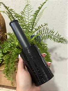 Bobina Filme Strech Preto 10CM X 200M  Com Suporte