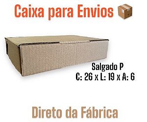 Caixa de Papelão para Salgado Tam P - 26x19x6