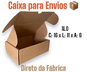 Caixa de Papelão Envios / Ecommerce N.0 - 16x11x6