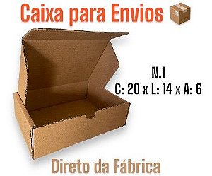 Caixa de Papelão Envios / Ecommerce  N.1 - 20x14x6