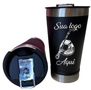 Copo Térmico Personalizado com Tampa e Abridor 500ml