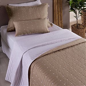 Kit Cobre Leito Solteiro 4 Peças Bordado Urbany 100% Poliéster Hipercal 400 Fi