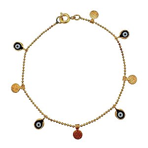 PULSEIRAS PLAQUINHA E OLHO GREGO (XPL-2542-18)