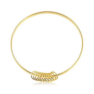 PULSEIRA ARGOLA LISA BANHADA A OURO (03010339)