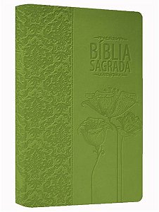 Biblia Sagrada - Capa Tulipas Verde - Central Gospel - Biblias