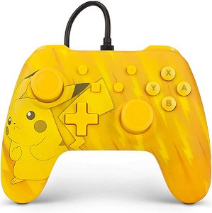 Controle PowerA Com Fio Nintendo Switch Pokémon Amarelo