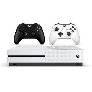 Xbox One S 1TB Branco c/ 2 Controles (Branco e Preto)