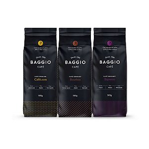 Kit café em grãos Baggio Gourmet 1,5 KG