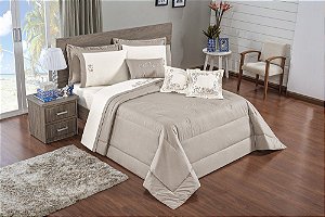 Kit Splendore Dupla Face Queen 9 Peças 100% Algodão