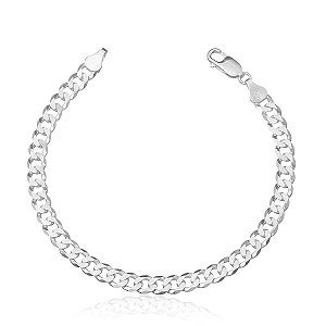 Pulseira Masculina 3mm Grumet Flat 21cm