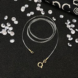 Gargantilha Nylon 45cm Ouro 18k
