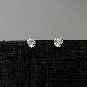 Brinco Coração Zircônia 4mm