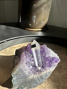 Colar Ponta de Cristal  | Cristal de Iluminação e Expansão - Prata 925