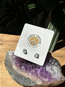Brinco Topázio Azul em gota | Cristal de União e Harmonia - Prata 925