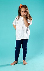 Camiseta Bata Flamê Eco Manaaki Kids - Jasmim