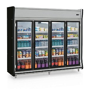 Refrigerador Vertical Auto Serviço Bebidas, Frios e Laticínios 4 Portas GELOPAR GEVP-4P