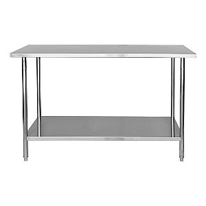 Mesa Total Inox Com Paneleiro 1.50x70 DC MESA-150X70