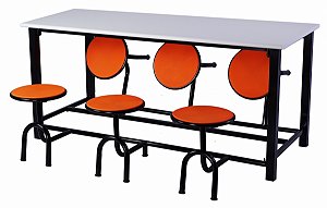 Conjunto Mesa de Refeitório 6 Lugares Holanda BENFATI 911