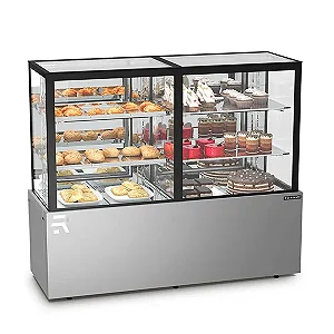 Vitrine Confeitaria Vanguard Top Quente / Fria 1.45m REFRIMATE CVTDRQ-1450