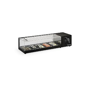 Vitrine Refrigerada de Bancada 1,50m para Doces e Sushi GELOPAR GVRS-150 PR
