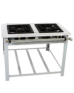 Fogão Industrial Inox 2 Queimadores 40x40 venâncio MI2