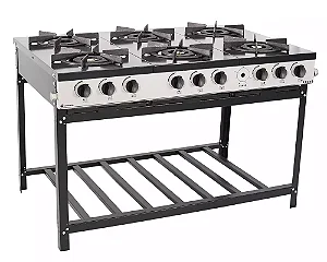 Fogão Industrial 6 Queimadores Linha Bravo VENÂNCIO BR6B