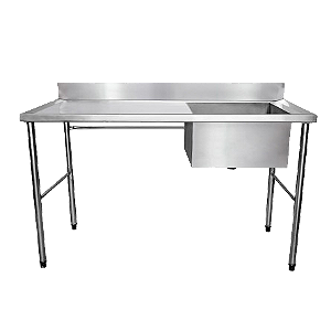 Pia Total Inox 1,60x70cm Cuba Lado Direito PIA-160X70-CD