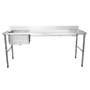 Pia Total Inox 1,90x70cm Cuba Lado Esquerdo PIA-1.90X70-CE