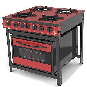 Fogão Industrial 4 bocas Gourmet Color Com Forno PROGÁS PRGE-402